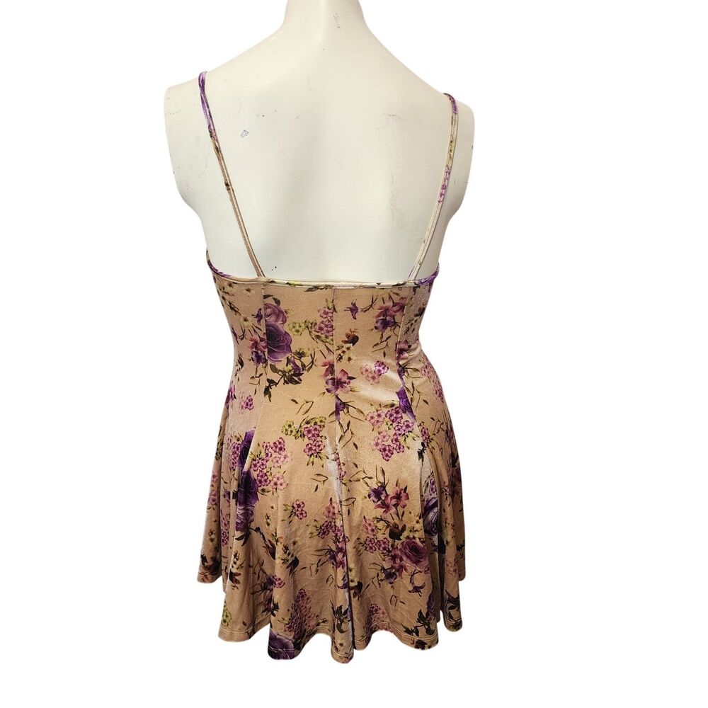 Cotton Candy LA Floral Fit & Flare Dress Small Y2K Grunge Fairycore Mini - Picture 3 of 4